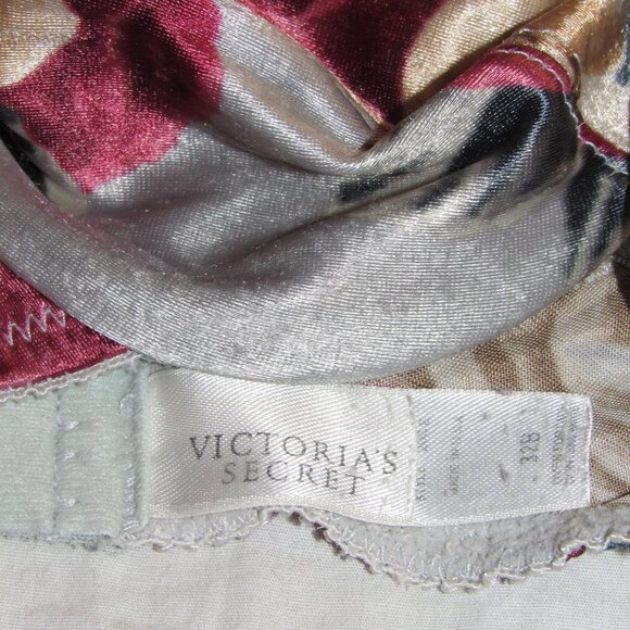 Vintage 90’s Victoria's Secret Second Skin Satin Shiny Floral Bra 32B 1997 - Picture 3 of 4